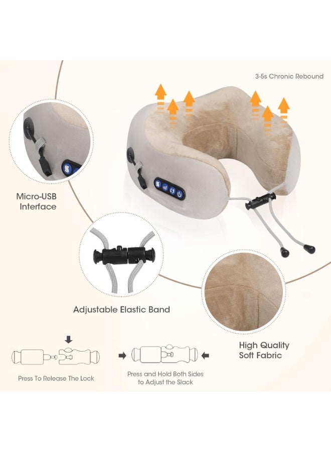 Neck Massager Pillow with Heat & Vibration - 3-Speed Kneading Massage with Infrared Therapy - Portable Relaxation for Neck, Back & Shoulder Pain Relief - Image 4